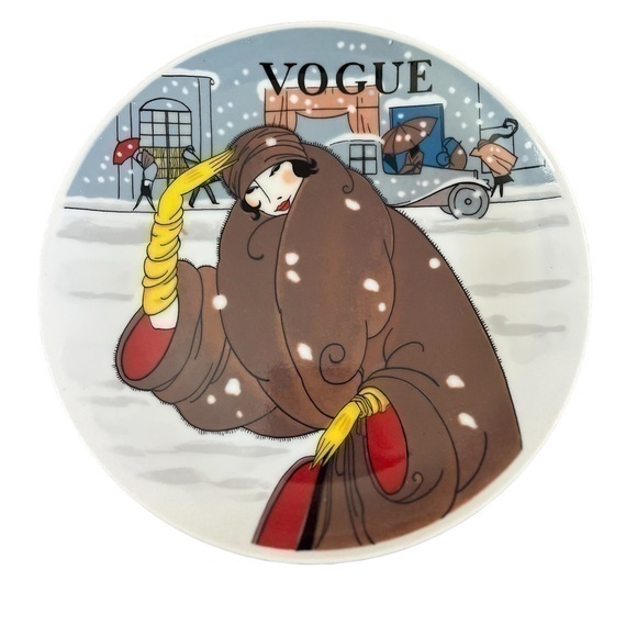 Seymour Mann Vogue Covers Vintage 1977 Art Deco Fashion Plate Jewelry Tray - Picture 1 of 3